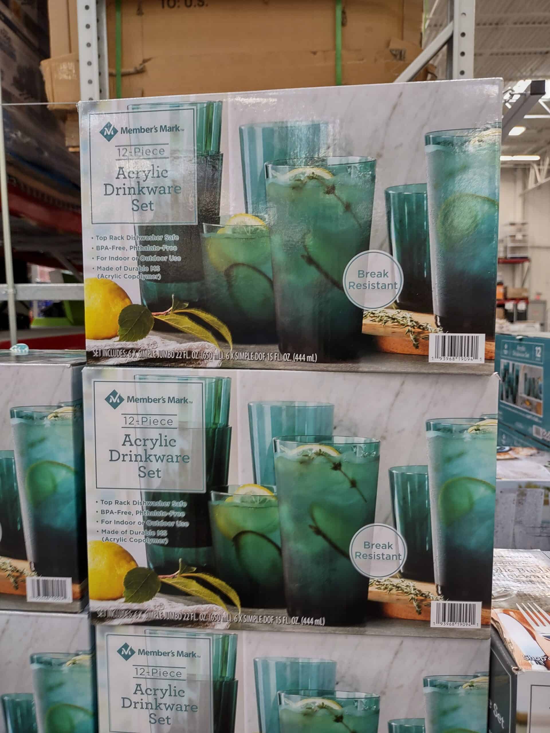 12pc Acrylic Drinkware Set on Clearance $11.91 at Sam’s