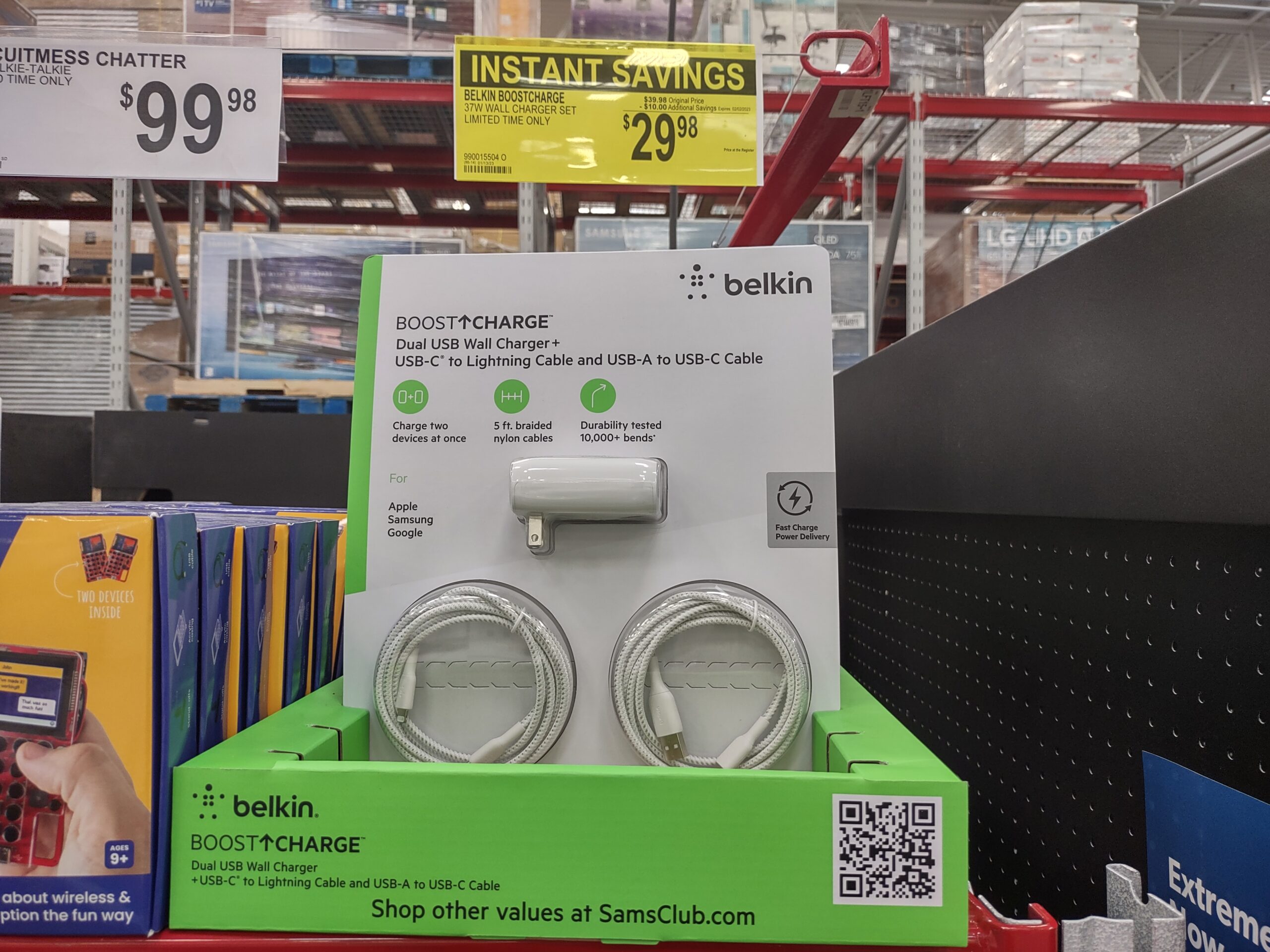 Belkin Dual USB Wall Charger Set $29.98 at Sam’s