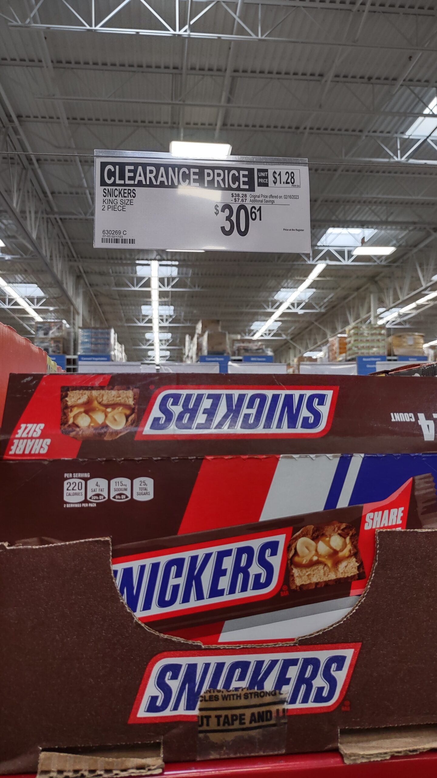 Clearance Snickers King Size 24ct $30.98 at Sam’s